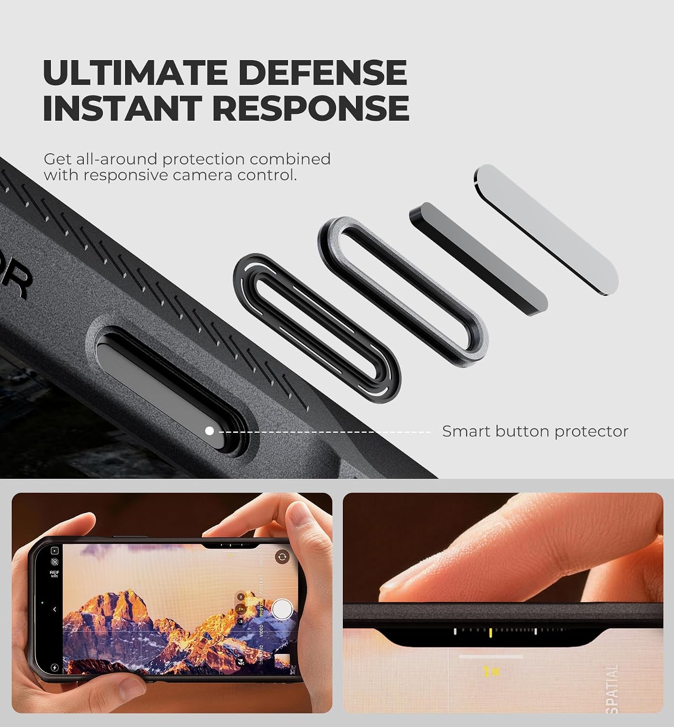 Dexnor 6-in-1 Battery Case for iPhone 16 Pro Max, 5000mAh Ultra-Light Portable Charging Case Magnetic Shockproof Rugged Charger Cover with Slide Camera Cover Kickstand, +50% Extra Battery Life, Black