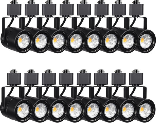 7.5W LED, H Type Track Lighting Heads, Dimmable Bright 5500K Cool White, Flicker Free 24 count