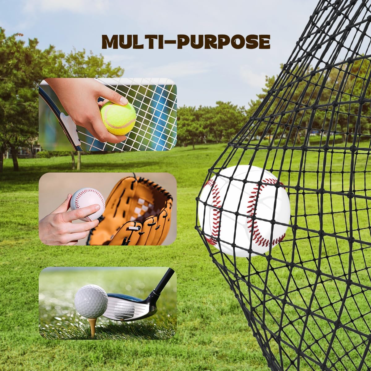 40FT Batting Cage, Baseball Softball Hitting Cage Net and Frame, Heavy Duty Baseball Softball Training Equipment, Framed Batting Cage Complete