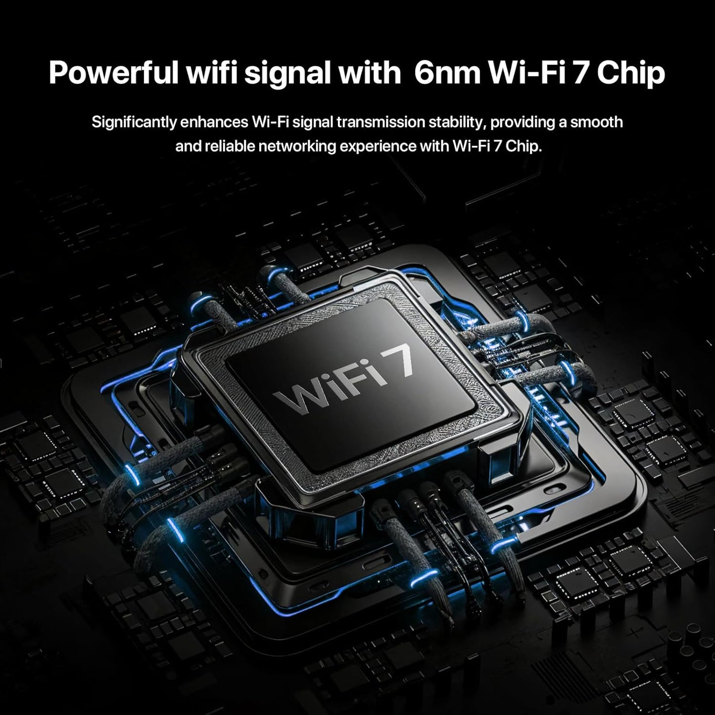 Tenda BE5100 Wi-Fi 7 Router Dual Band Gigabit Router for Wireless Internet, 1x2.5G + 3x1G Ports, VPN Router