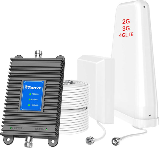 Cell Phone Signal Booster for All Carriers on Band 2/5/13 | FCC Approved | Coverage up to 5,500 sq ft Boost 5G/4G LTE Signal for Verizon, AT&T,