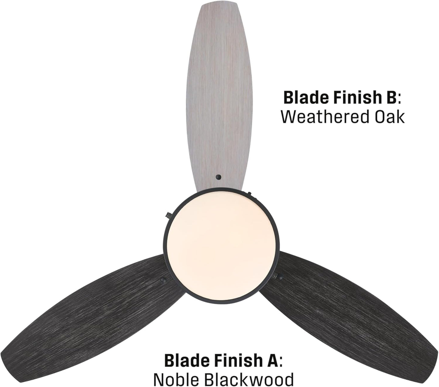 Westinghouse Lighting Alloy Contemporary Indoor/Outdoor Ceiling Fan, LED Light Fixture with Opal Frosted Glass, 42 Inch, Matte Black Finish