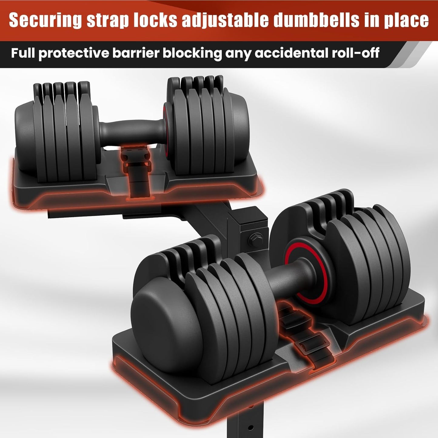 Adjustable Dumbbell Stand, 35" Height Adjustable Dumbbell Rack, 300LBS Capacity Home Gym Storage Rack with 90°Rotating Platform（Rack Only）