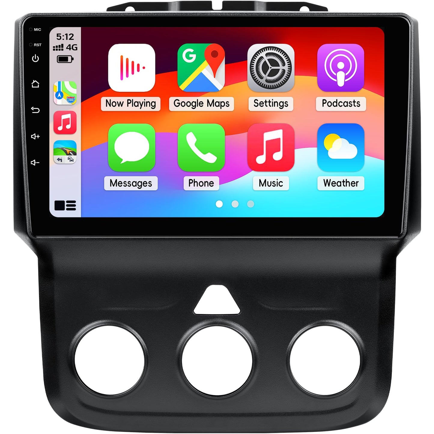 Car Radio Stereo for Dodge Ram 1500 2500 3500 2013-2018 with Manual A/C, Wireless CarPlay & Android Auto, 9 inch Touch Screen Android 15 4-Core 2G+32G, Bluetooth, GPS, SWC, FM/AM