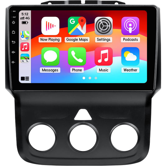 Car Radio Stereo for Dodge Ram 1500 2500 3500 2013-2018 with Manual A/C, Wireless CarPlay & Android Auto, 9 inch Touch Screen Android 15 4-Core 2G+32G, Bluetooth, GPS, SWC, FM/AM
