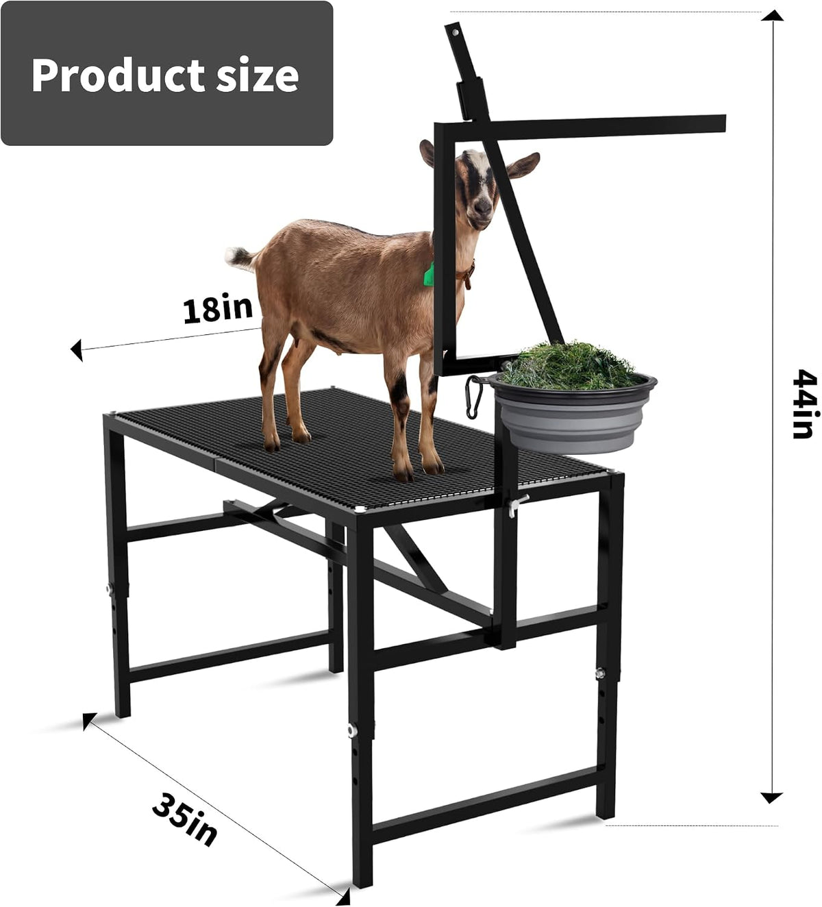 Goat Milking Stand,Goats,Adjustable Feed Bin & Head Holder