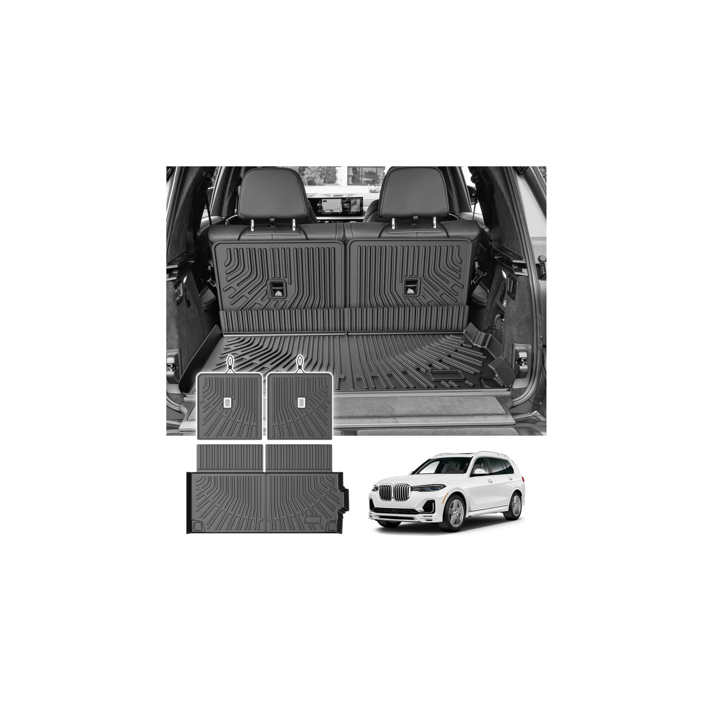 Cartist Cargo Liner for BMW X7 2019-2026, All Weather Cargo Mats for X7 Accessories, Heavy Duty TPE Trunk Mat, Car Accessories