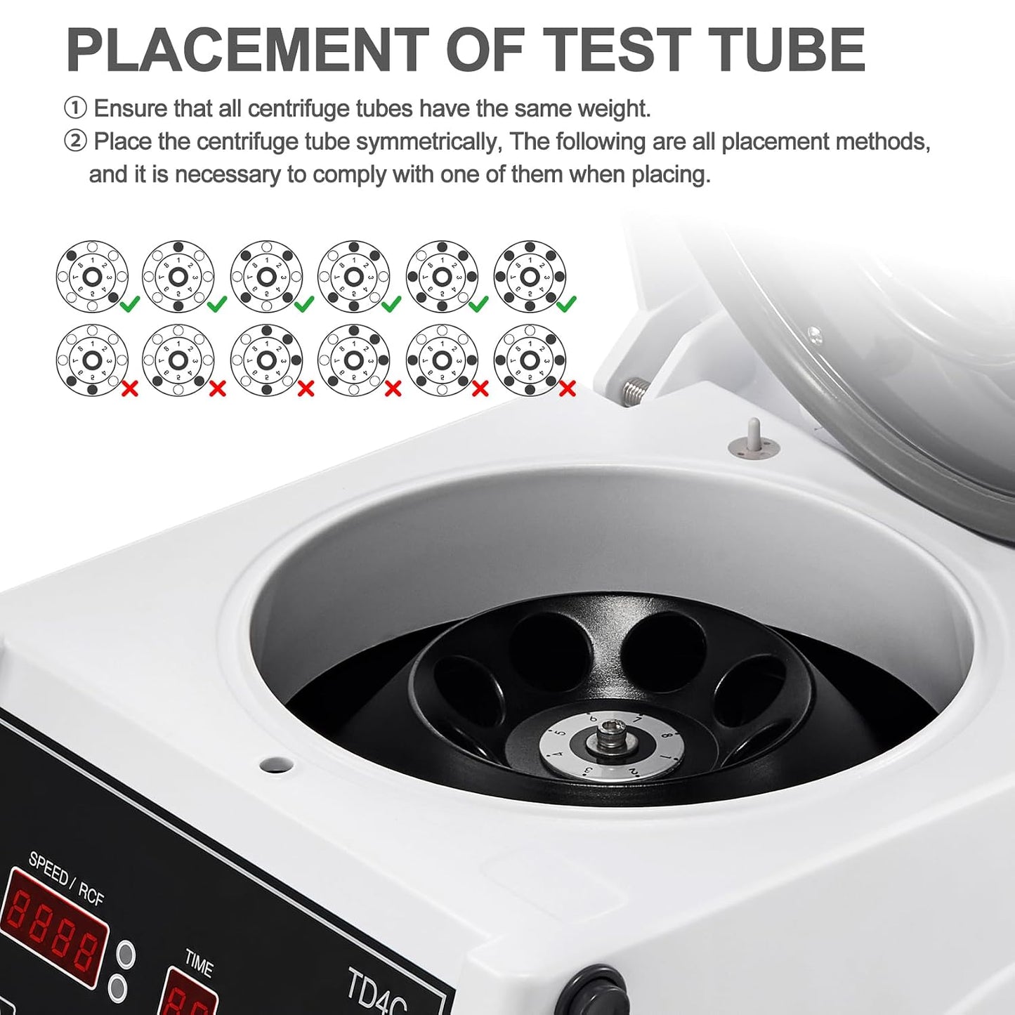 PRP Benchtop Lab Centrifuge Machine, 100-4000 RPM, 8 x 15 mL, 1-99 Min