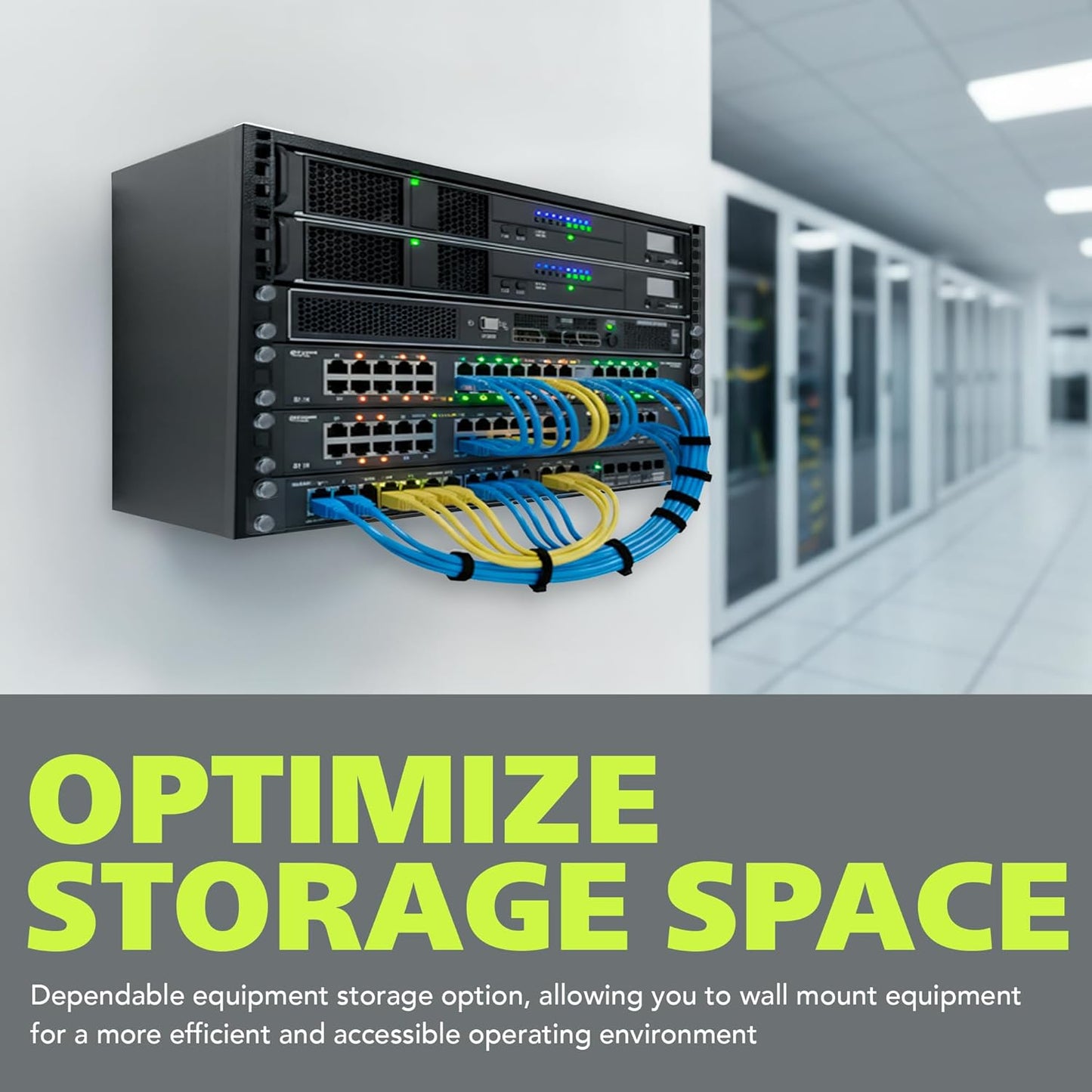 Pearington 6U Wall Mount Network Rack - 13.75 Inch Deep (Low Profile) - 19" Patch Panel Bracket for Shallow Server and IT Equipment, Network Switches - 44lbs/20kg Weight Capacity, Black (WALLMOUNT6)