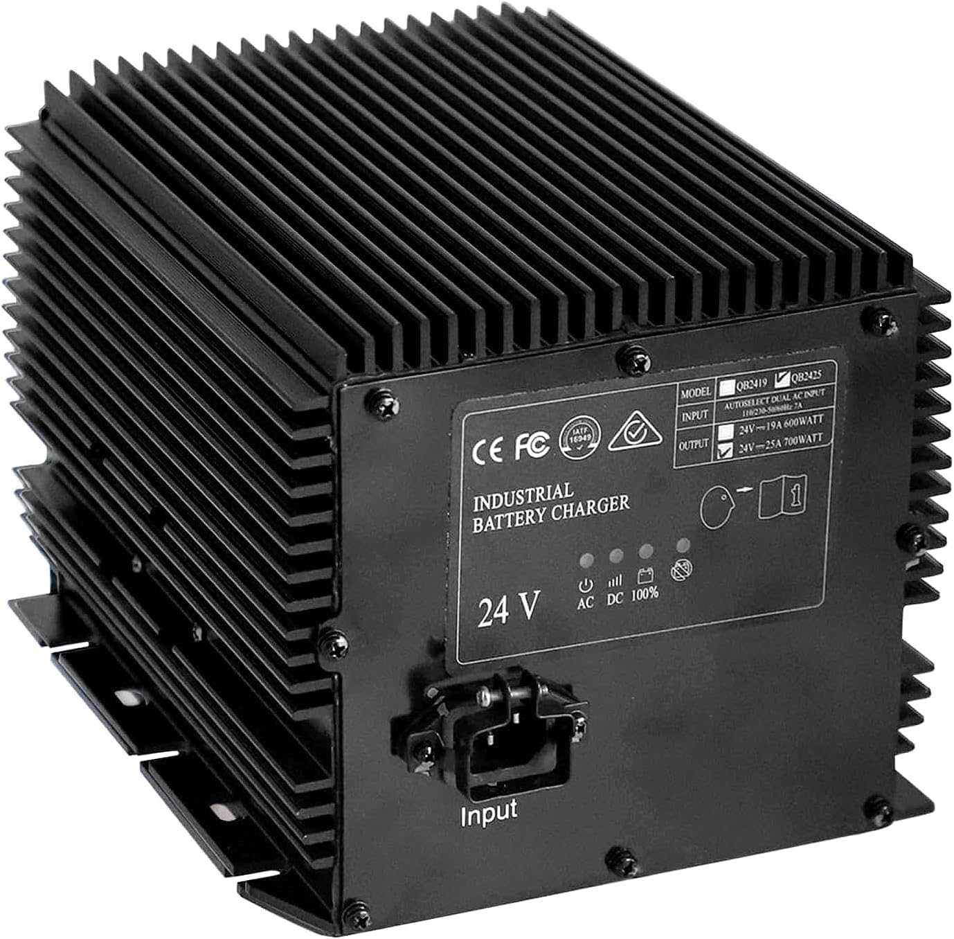 HB600-24B, 24V 19A Scissor Lift Battery Charger, Compatible with Genie/Skyjack/JLG Scissor Lifts, Replaces 161827/96211/128537/105739GT Black 24V 19A