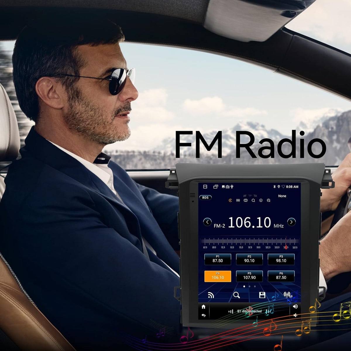 Android 14 Car Stereo Radio Compatible with Subaru Crosstrek XV 2018 2019 2020 2021 Wireless CarPlay & Android Auto AHD Backup Camera Upgrade 9.7" Touch Screen GPS WiFi SWC FM Bluetooth 2+64G
