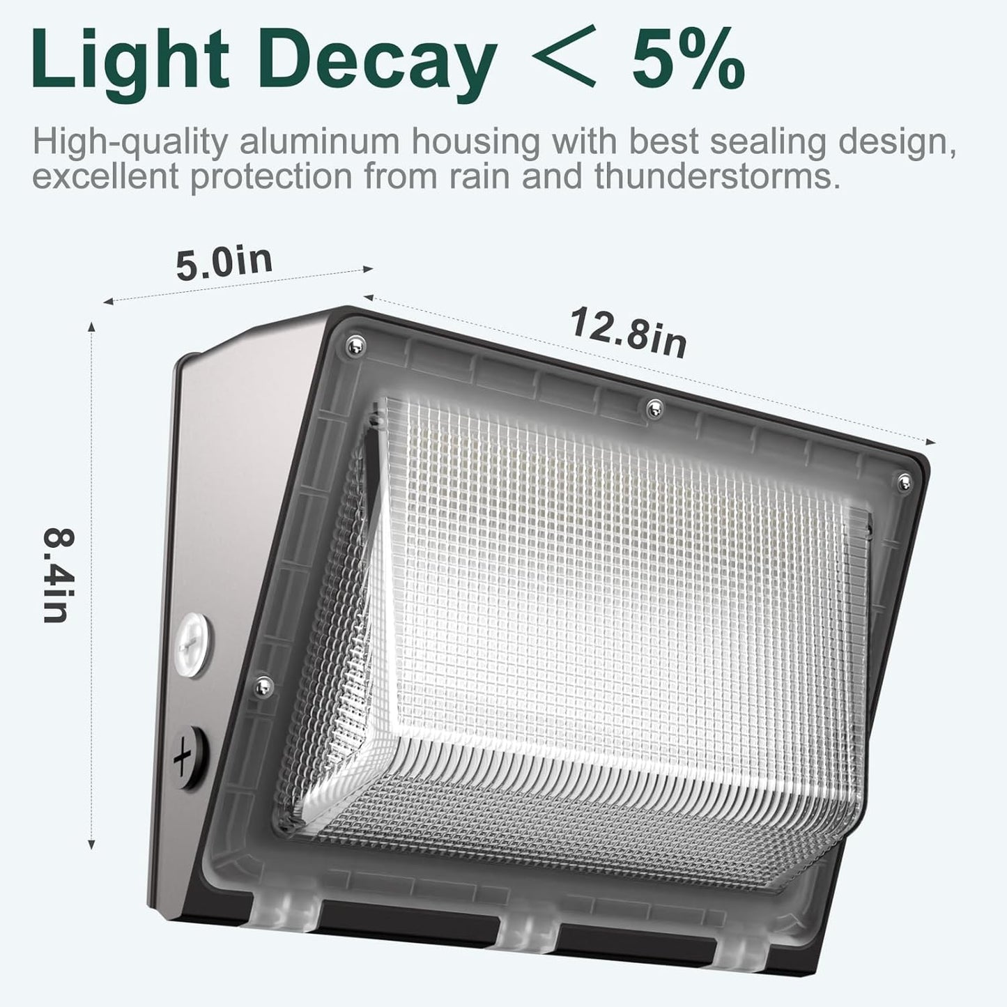 200W LED Wall Pack Lights,30000Lm 5000K Photocell IP65 Waterproof