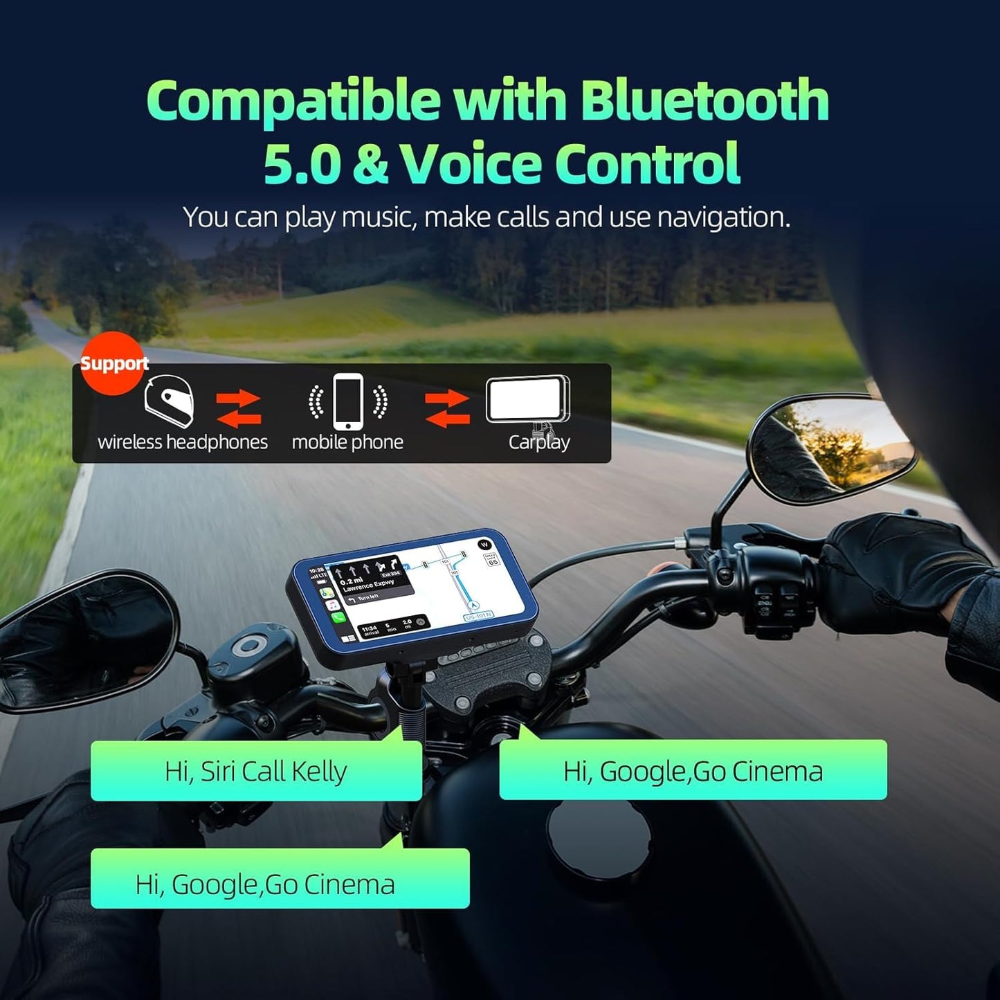 Motorcycle Wireless Apple CarPlay & Android Auto