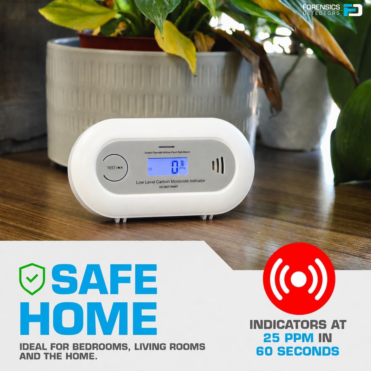 Fast Low Level CO Monitor | 7-Year Life | 10 ppm | New Version 2.0 |