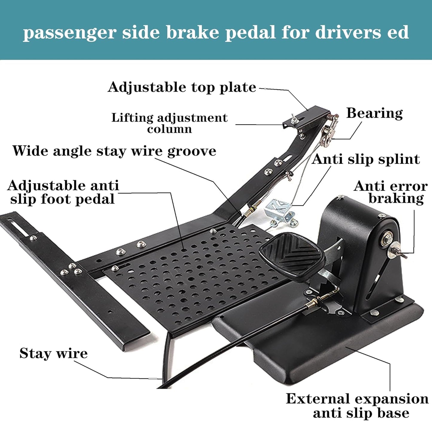 Loveso Passenger Controls Brake Pedal Assist Device - New Driver Learn to Drive a Car Training Brake Student Driver Instructor Pass