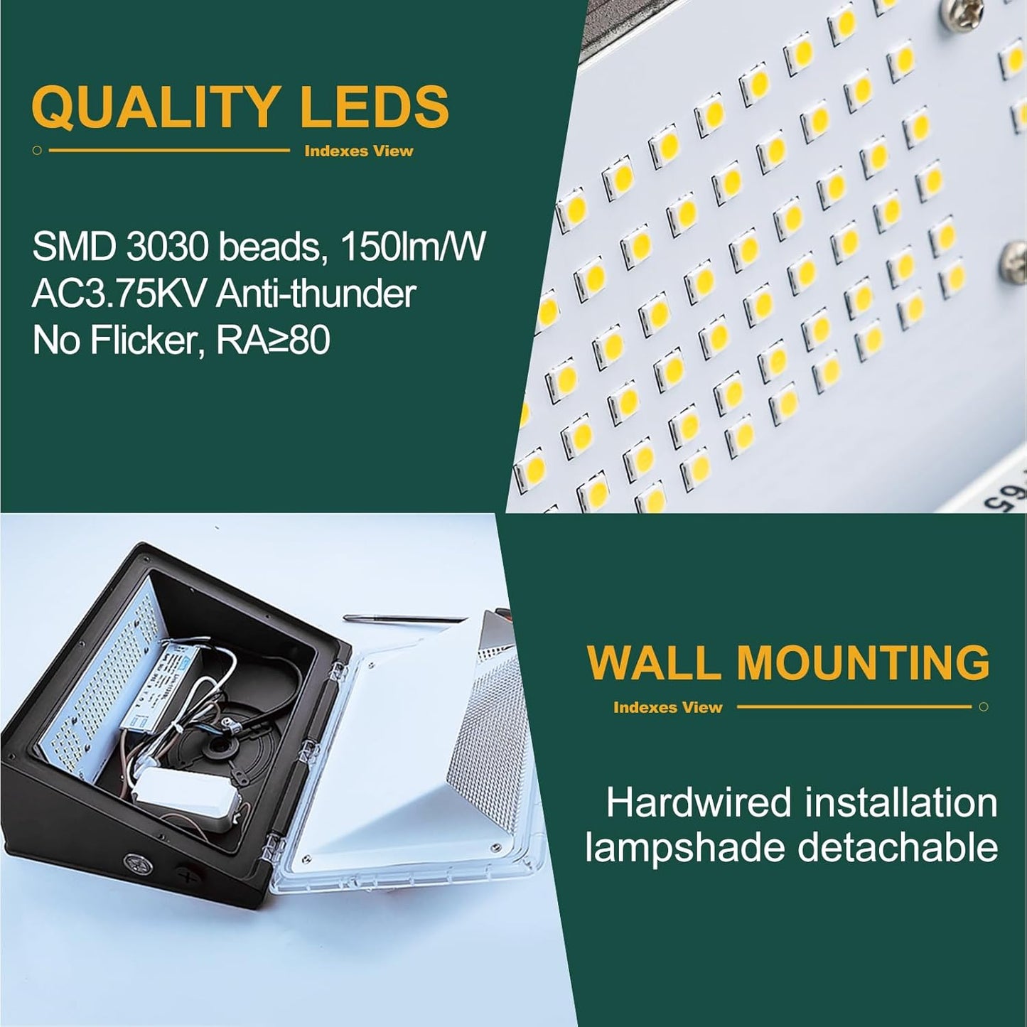 200W LED Wall Pack Lights,30000Lm 5000K Photocell IP65 Waterproof