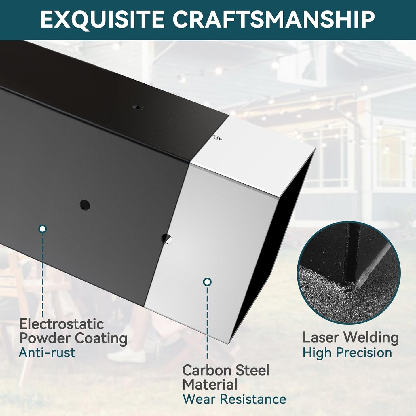 4'x4' Pergola Bracket Kit, with 3-Way Pergola Brackets & Post Bases for 4'x4' (3.5'x3.5' actual) Lumber