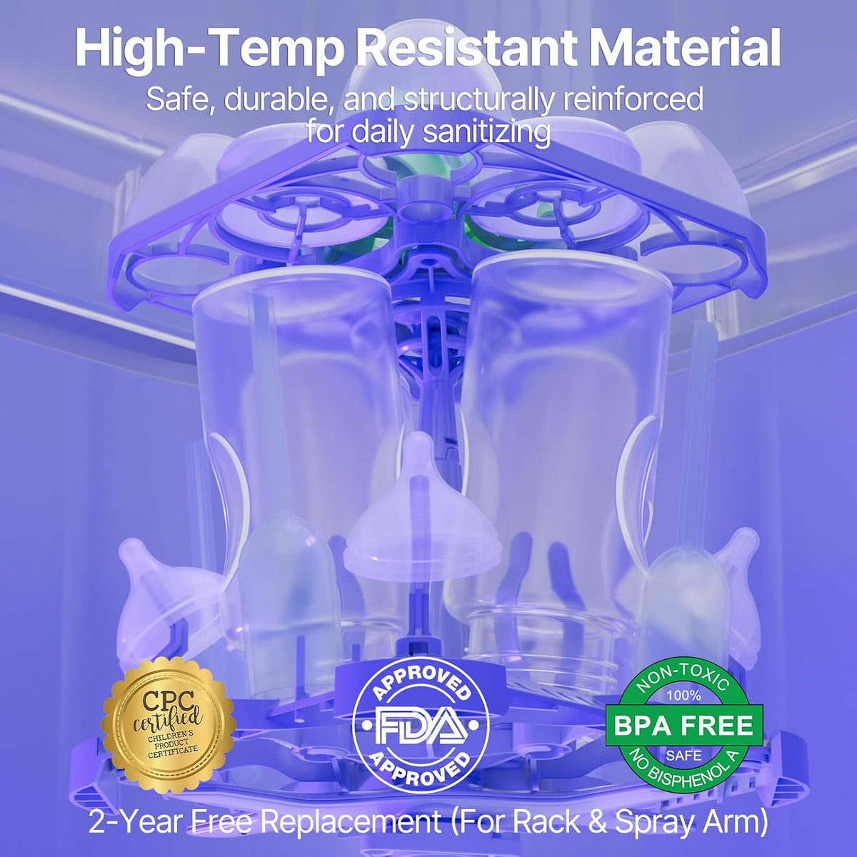All-in-One Baby Bottle Washer & Sterilizer - 19-Min Quick Wash