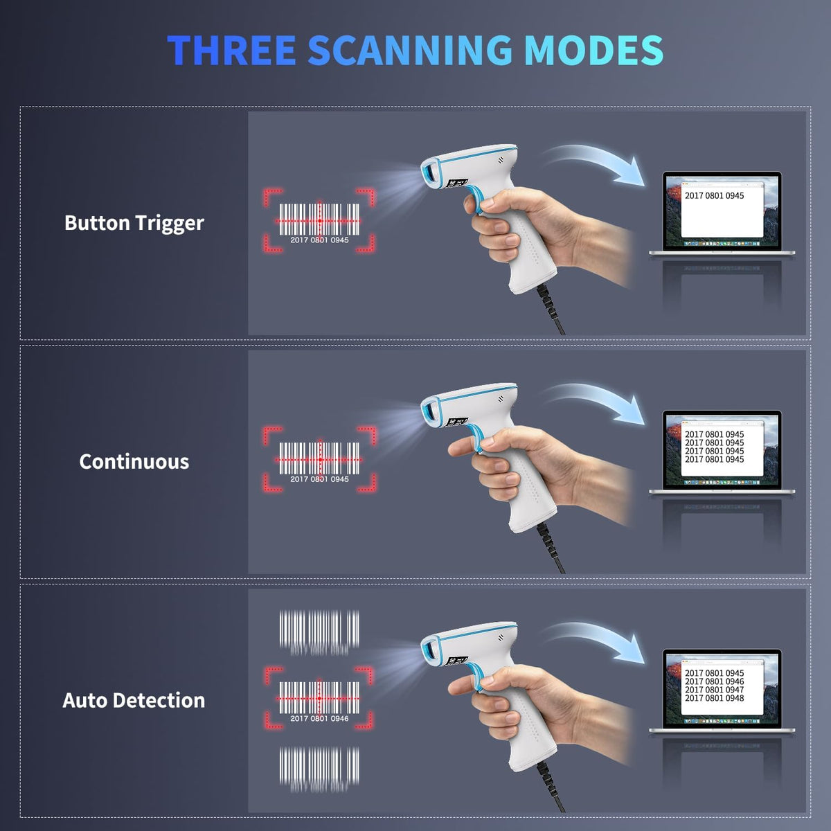 NetumScan HS1200 Handheld USB 2D Barcode Scanner