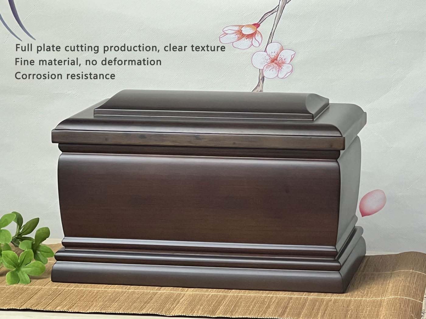 Solid Wood Urns Ebony for Human Ashes Adult Male Female, Large Burial Funeral Urns for Ashes, Holds Up to 220 LBS