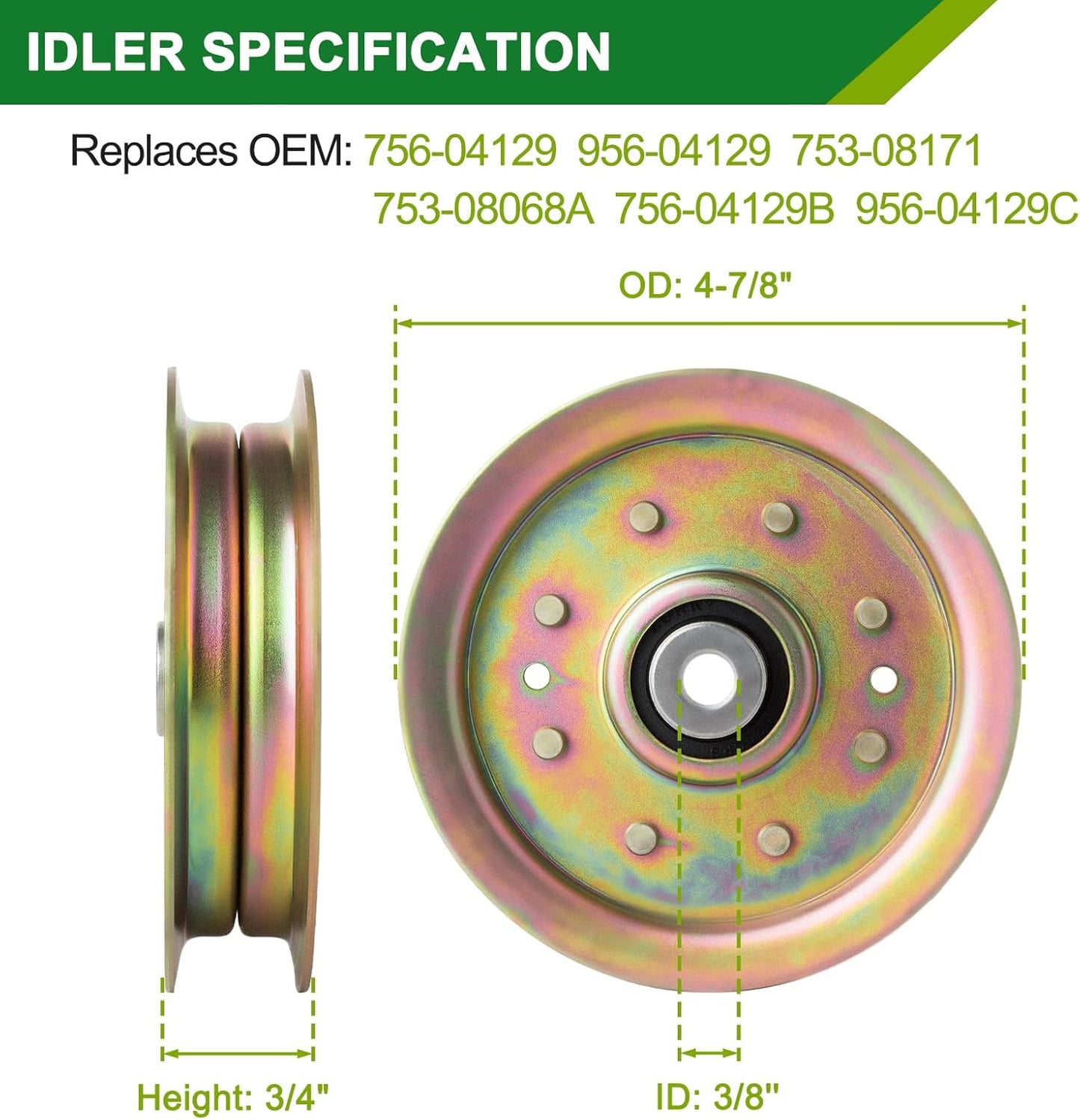 42 Inch Mower Deck Rebuild Kit - Fits Cub Cadet Troy Bilt White Outdoor 42 inch LT1042 Pony LT-542H, 2 Spindles (918-04456) 2 Blades (742-0616) 2 Idlers (756-04129) 1 Belt (754-04060)