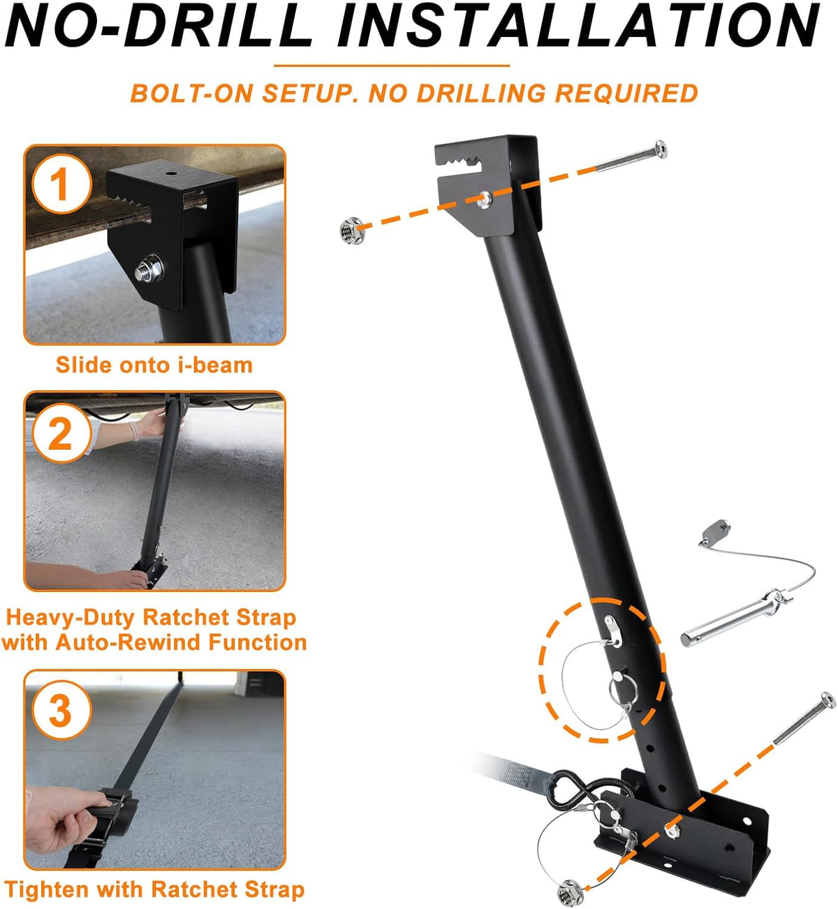 RV I-Beam Stabilizer, Adjustable 24"-40" Anti-Sway Jack