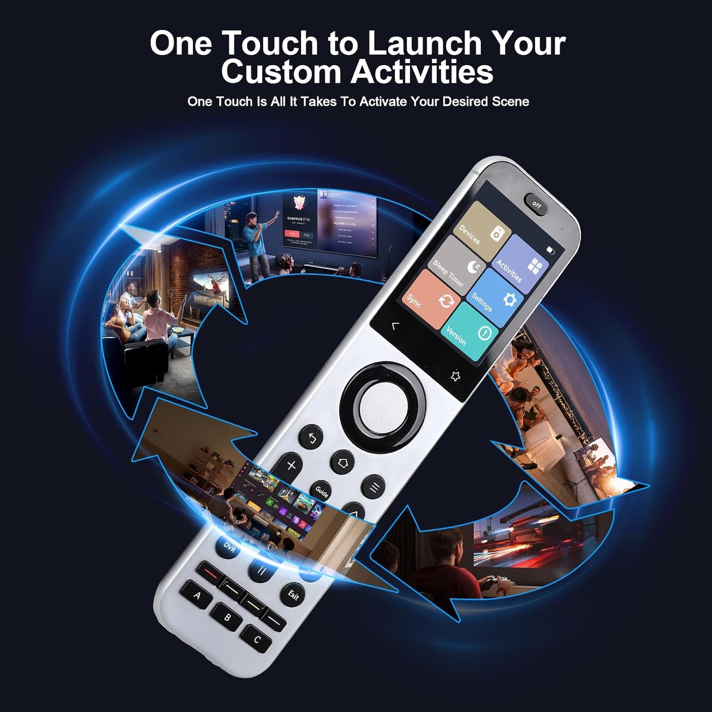 SofaBaton X2 Universal Remote Control with Touch Screen (Only Remote | All in One Smart Universal Remote Control, Control Up to 60 IR/Bluetooth/WiFi/RF Devices