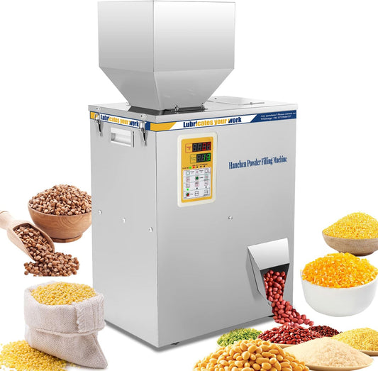 Hanchen Powder Filling Machine 10-500g Glitters Particle Weighing Filling Machine Automatic Bottle Bag Powder Filler for Tea Seeds Grains Powder with