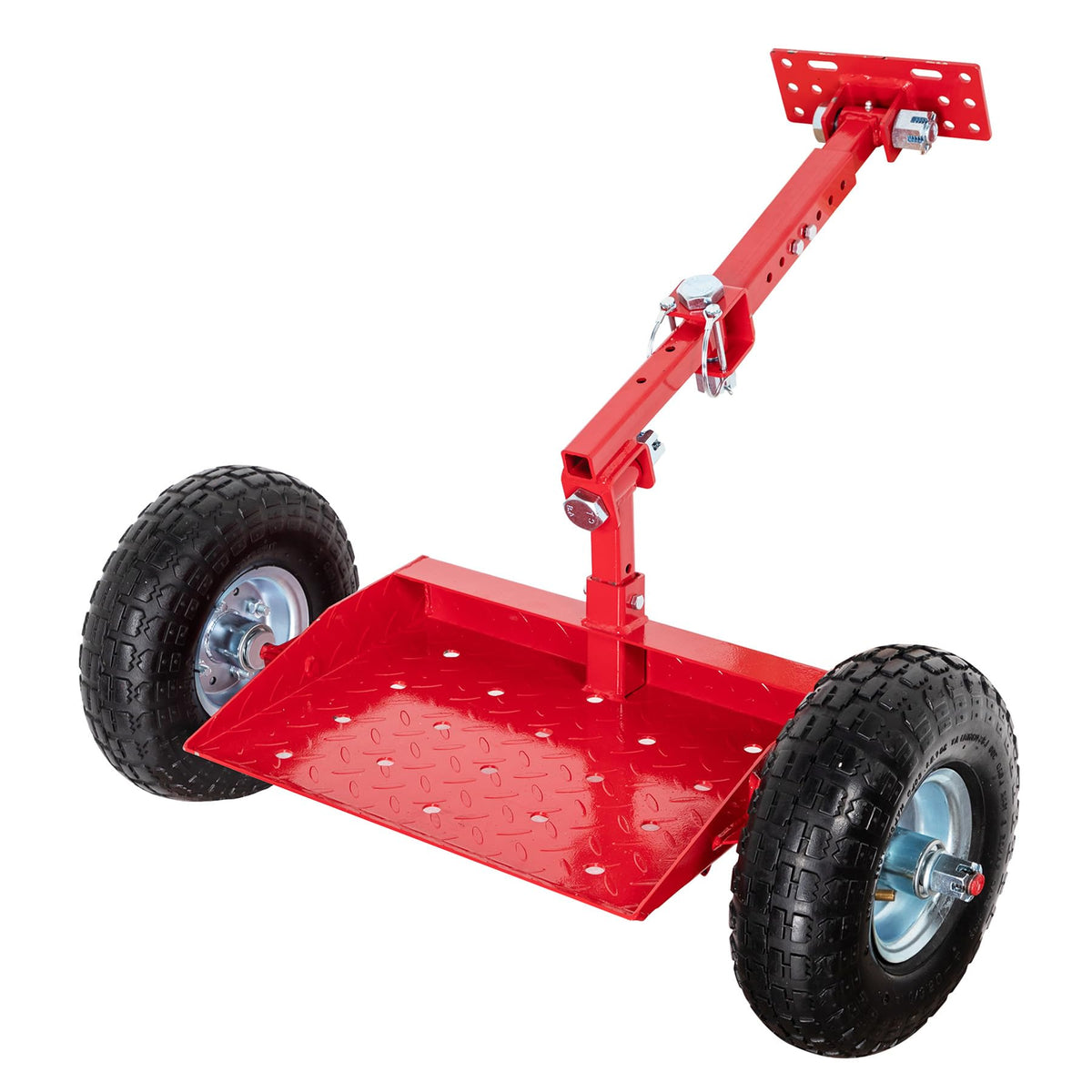 Updated Lawn Mower Wheels Sulky, Red Walk Behind Mower-Sulky