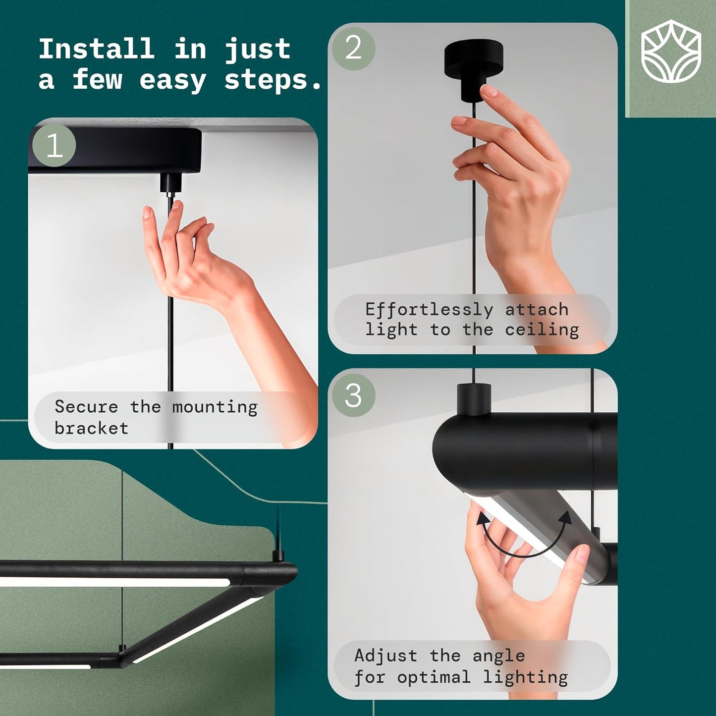 Rectangular Pool Table Light (Bright White 3000K)