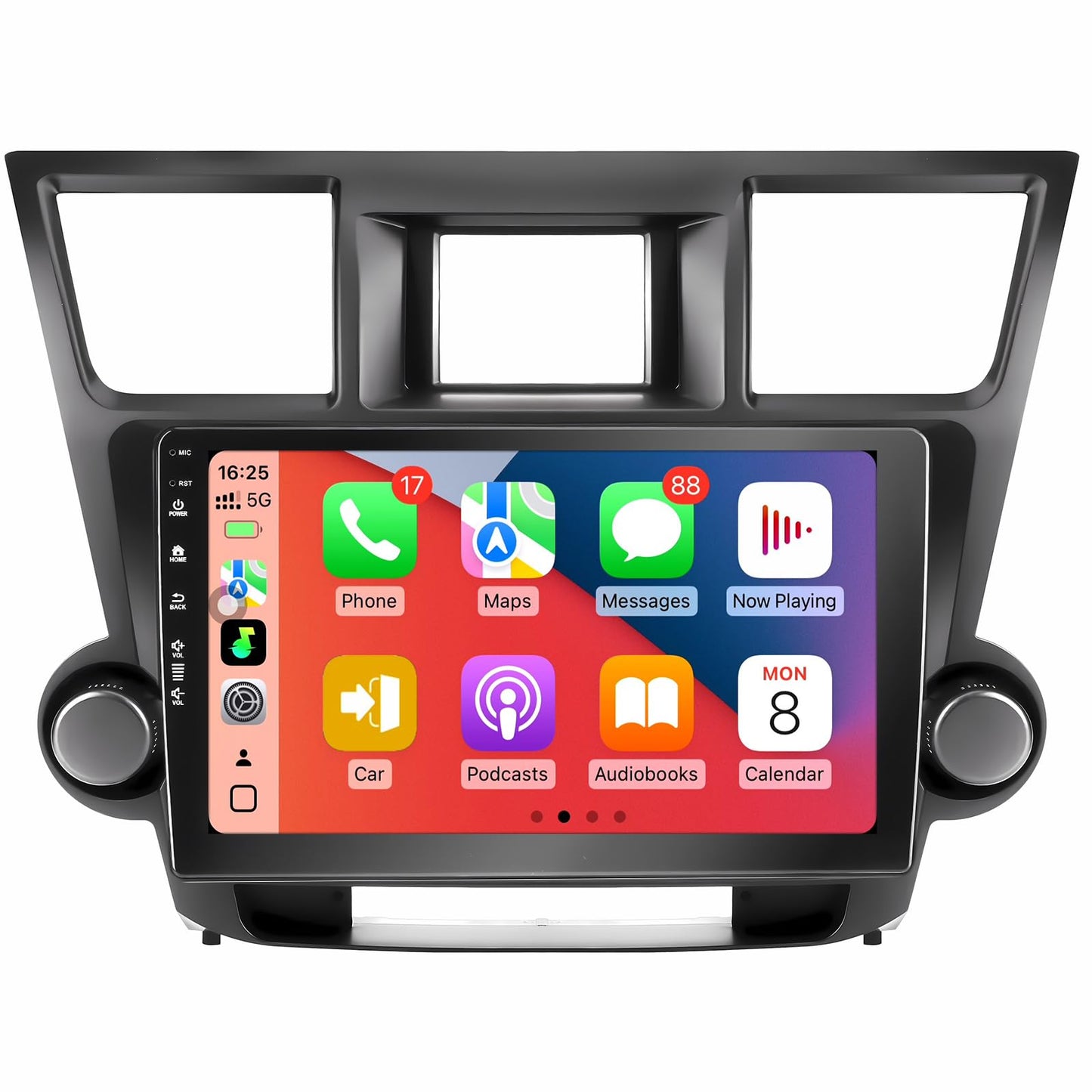 Car Radio Stereo for Toyota Highlander 2008-2013,10" Android 13 Touchscreen Head Unit,Wireless CarPlay & Android Auto,GPS Navigation,HD Backup Camera,Mirror Link,WiFi 6,Bluetooth 5.4,FM,SWC 2Ram 64Rom