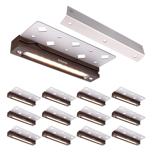 7 Inch Retaining Wall Lights, 3.5W LED Hardscape Lighting Low Voltage Step Light, IP67 Sealed, 12V-24V Landscape Paver Lights, 2700K Warm White Outdoor Stair Light, 12Pack with IP65 Connectors