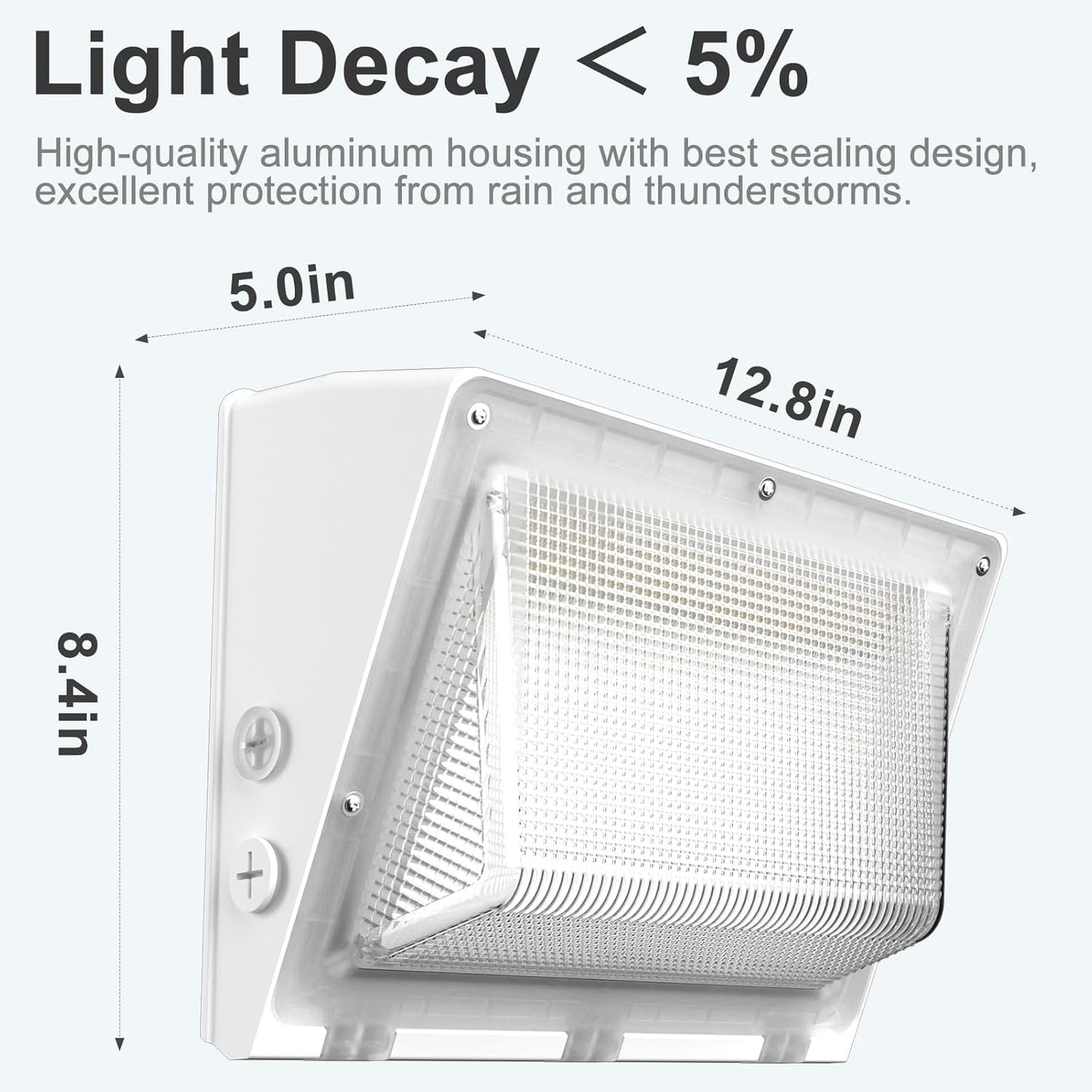 Lightdot 4Pack 200W LED Wall Pack Lights, 100-277v Dusk to Dawn with Photocell, White, 30000Lm(150Lm/W) 5000K IP65 Outdoor Exterior Lighting for Warehouse, Building,Yard,Factory,Garage, White(Height:15~30ft)