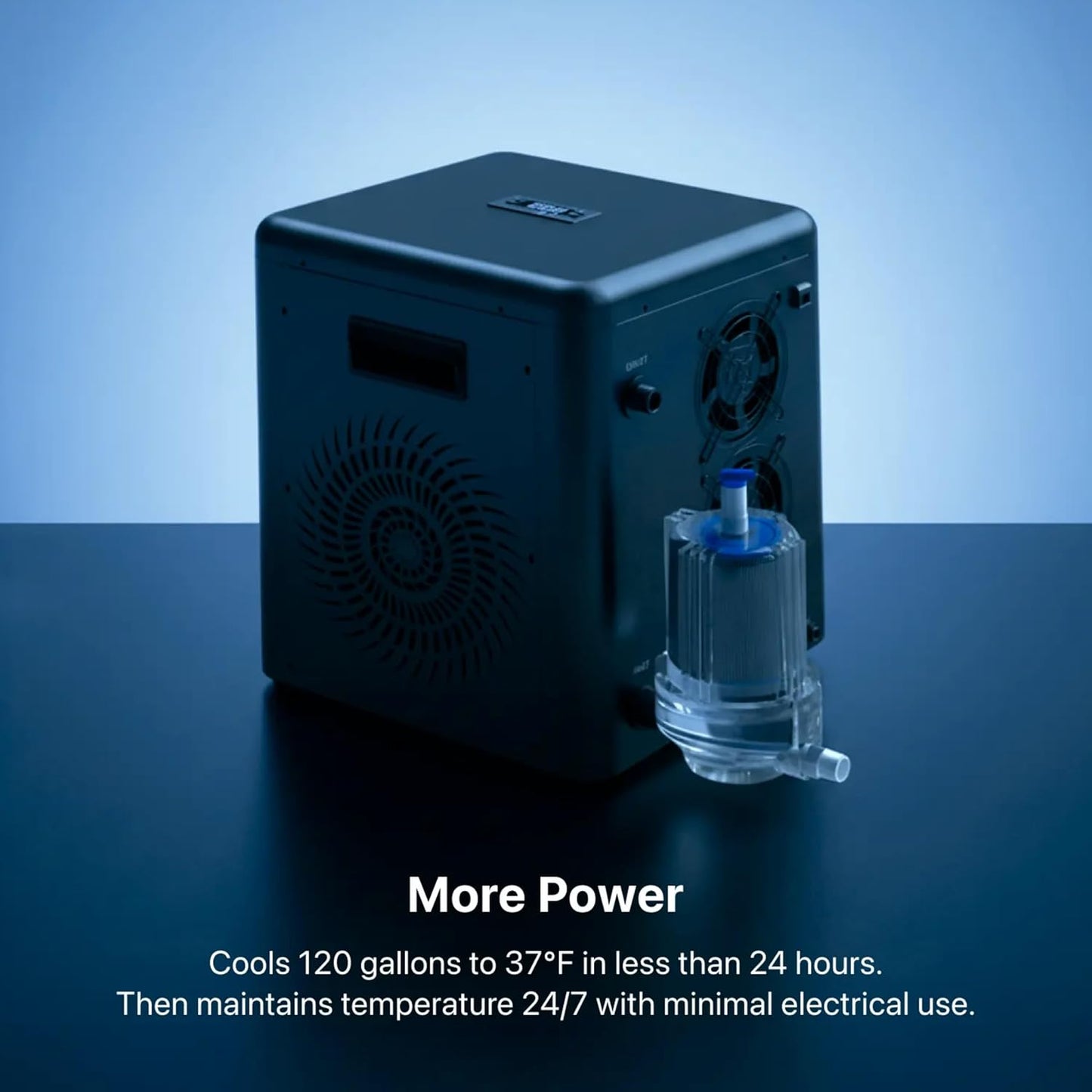 The Pod Chiller 2.0 for Cold Plunge Tubs, WiFi App Control, Cools to 37°F, 145 GPH Water Filtration & Circulation System, Energy Efficient Cold Therapy Chiller for Ice Baths & Recovery Solo Chiller Pro 2.0 (37°F)