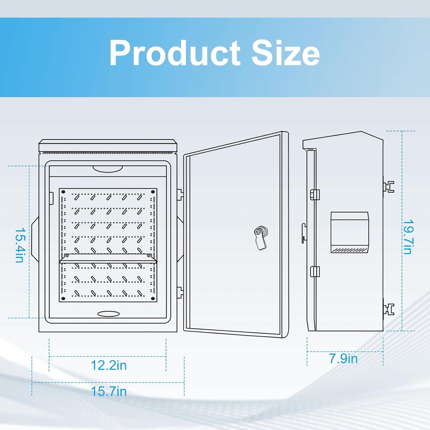 Outdoor Electrical Box with Thermostat and Fan, Cold-Rolled Steel Plate, Aluminum Alloy Back Beam, One-Piece Ventilation Design, IP65 Waterproof,