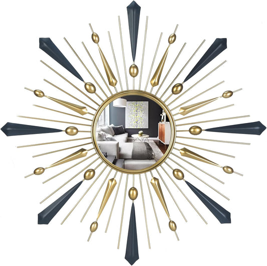 Sun Mirror, Gold Sunburst Mirror, Sunburst Wall Decor Sun Mirror Wall Decor 27.5'