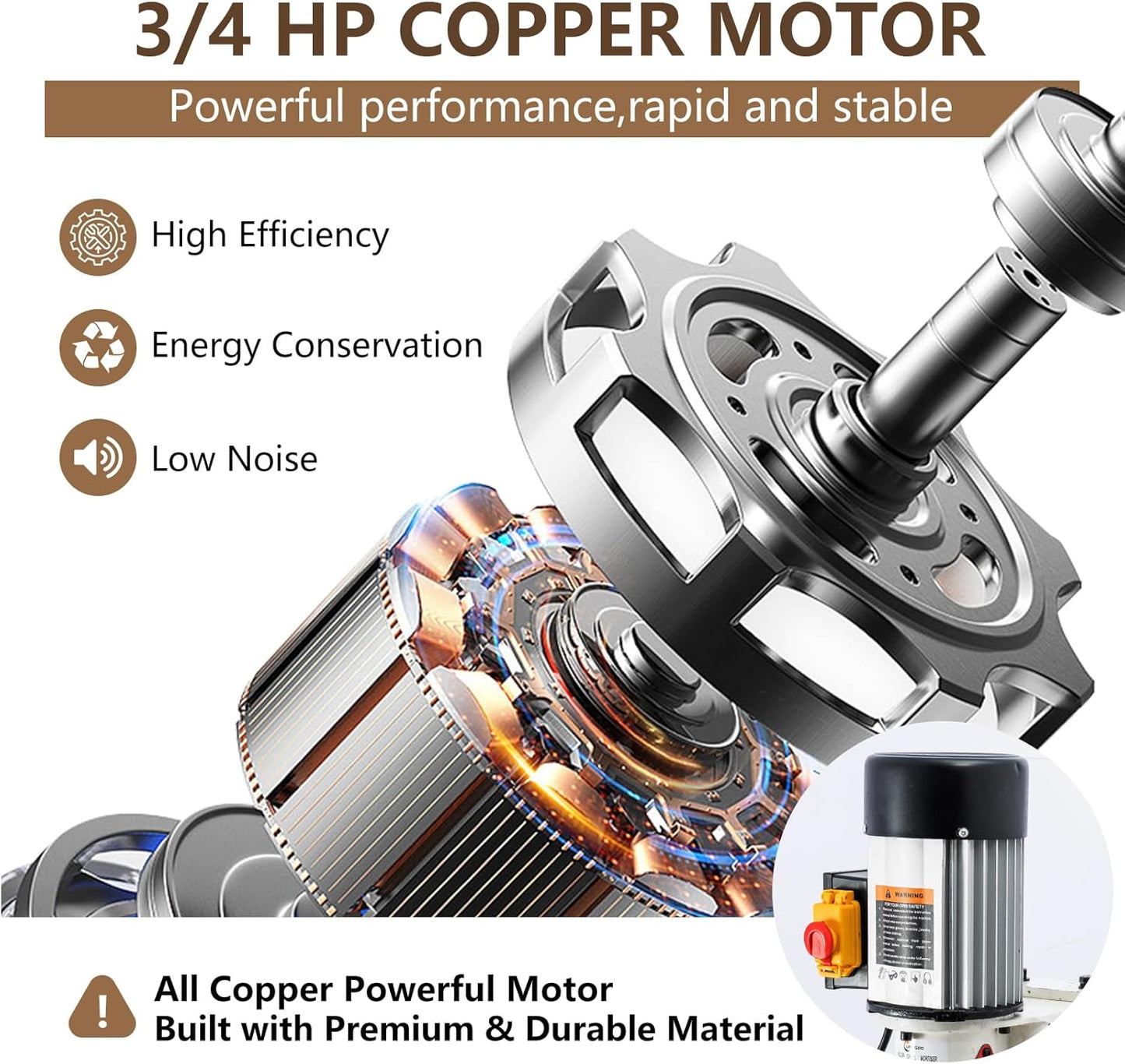 LMYYGOO Mortise Machine,3/4HP 2800RPM Mortising Machine - Powerful 110V Mortise and Tenon Machine Woodworking Tool -Benchtop Mortiser with Chisel Bit