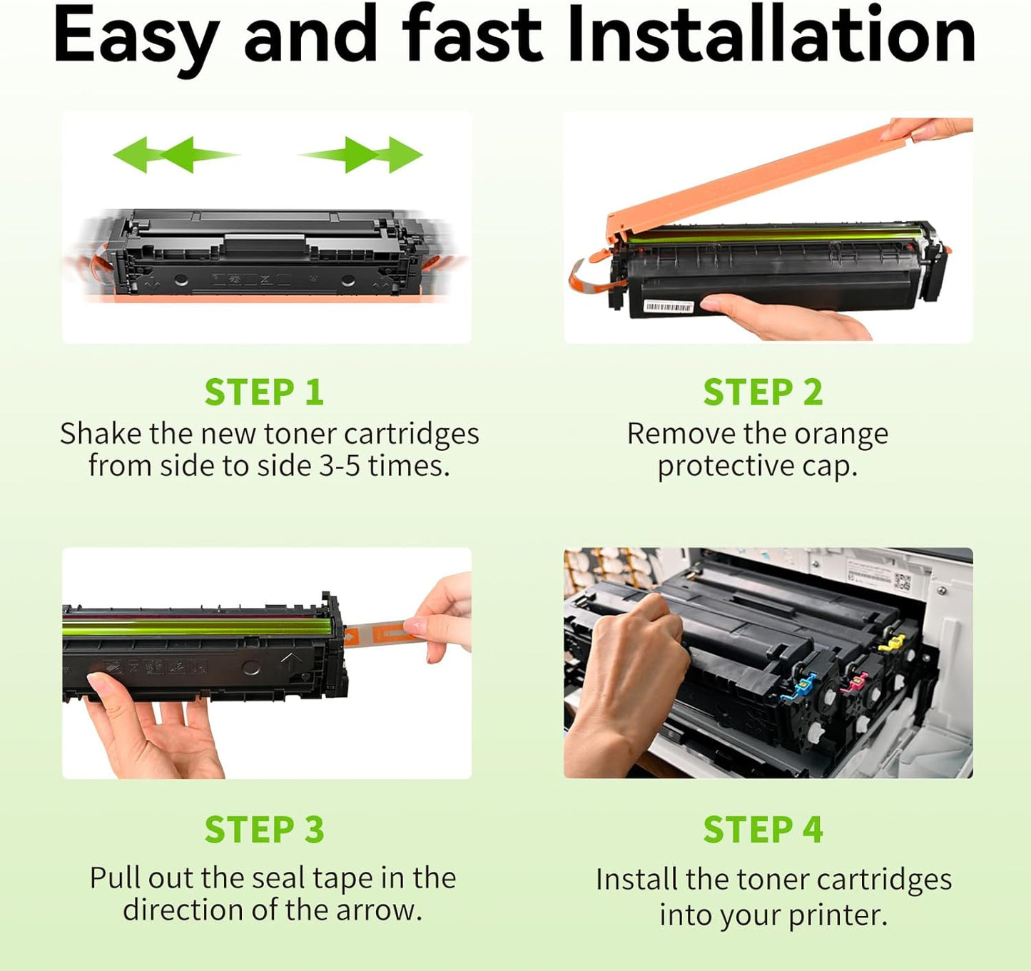 swiss toner 218A Toner Cartridges 4 Pack Compatible Replacement for HP 218X 218A Toner Color LaserJet Pro 3201dw MFP 3301fdw 3301sdw 3301cdw Printer