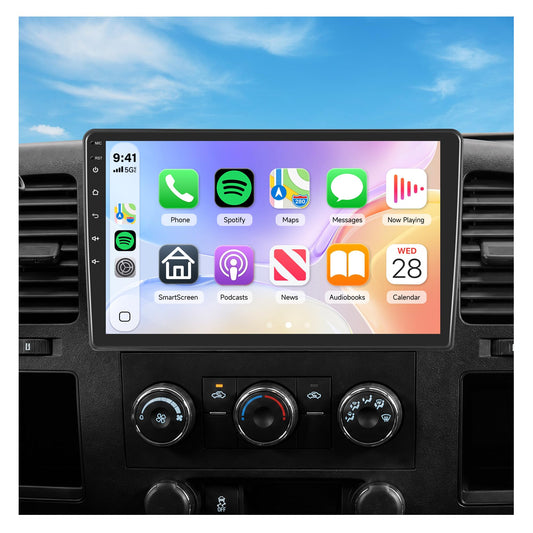 Car Stereo for Chevrolet Silverado/GMC Yukon 2007-2014 with Wireless CarPlay Android Auto, 4G+64G 10” Touchscreen Car Radio Mirror Link GPS WiFi Bluetooth FM RDS EQ SWC