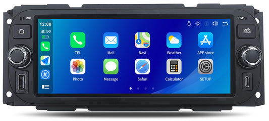 4Core 64ROM Car Radio for Dodge Ram 2006 2007 2008: 1280x800 CarPlay/Android Auto Bluetooth 5G WiFi GPS for Chrysler 300 /300C 2005 2006 2007,for Jeep Grand Cherokee 2005 2006 2007