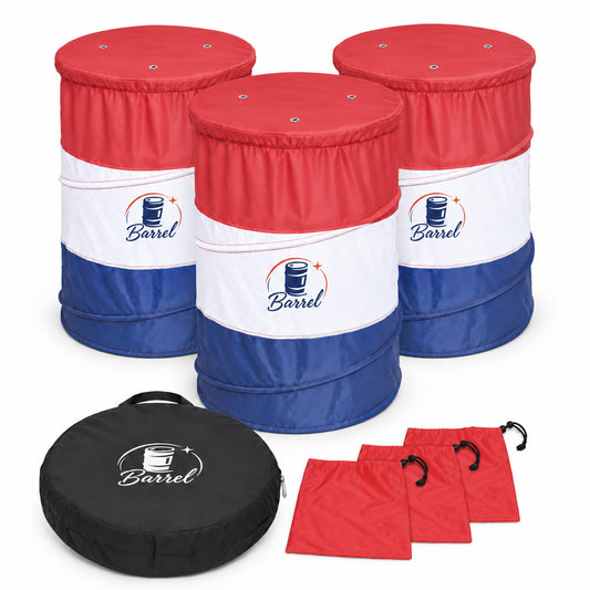 Pop Up Barrel Racing Training Barrels, Collapsible Set of 3