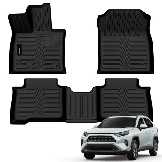Auxko All Weather Floor Mats for Toyota rav4 Hybrid 2026 TPE Rubber Liners Accessory for Toyota rav4 Hybrid 2026 Odorless Anti-Slip Mats Black rav4 hybrid|2026|floor mats