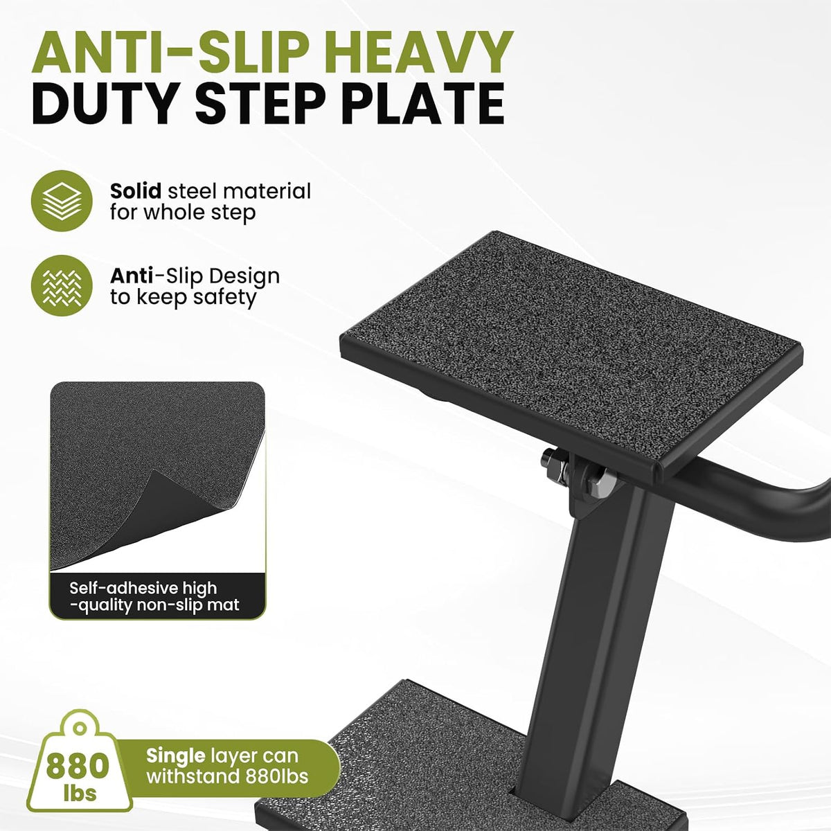 Heavy Duty Boat Trailer Steps, Fits 3"x3", 4"x4" & 3"x5", 880 lb Capacity Side-Mounted Boat Trailer Steps 1