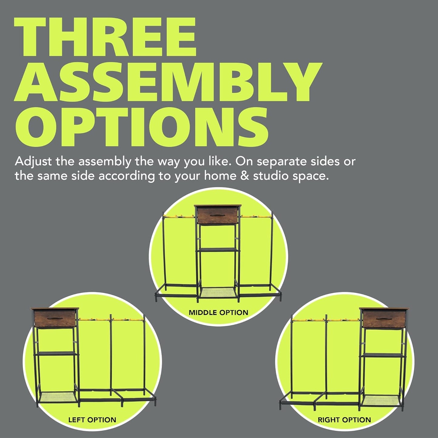 3-Tier Multi Guitar Floor Stand with Amp Stand and Cloth Drawer, Space-Saving Floor Guitar Rack for 4 Acoustic, Electric, or Bass Guitars and Ukeleles