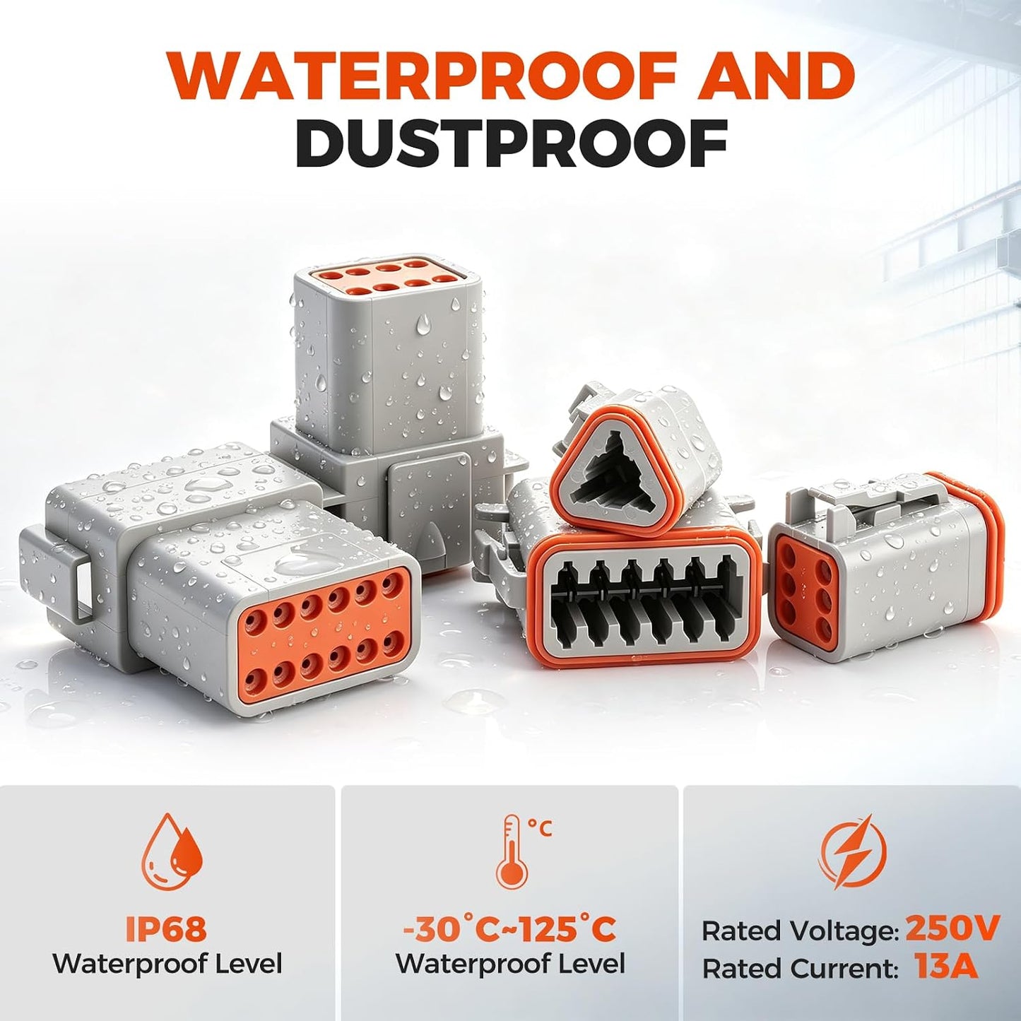 706 PCS Deutsch Connector Kit, 2 3 4 6 8 12 Pin DT Connectors