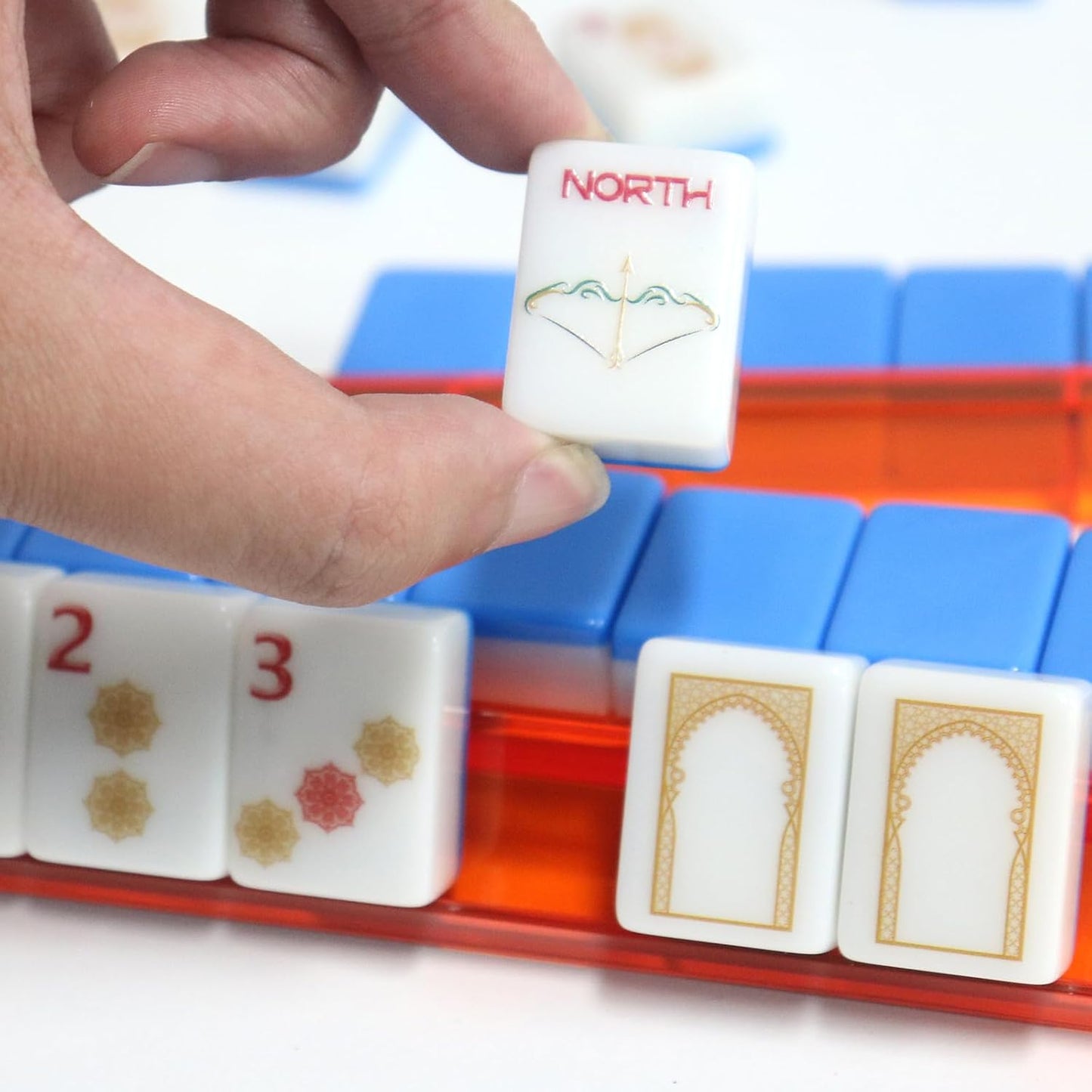 160 Pcs American Mahjong Tile Set with Racks | Vintage Gilded American Mahjong Set