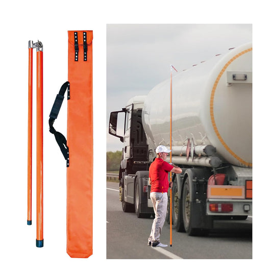 Fiberglass Load Height Measuring Stick, 20ft Stick with Carrying Bag and Adjustable Non-Conductive Pole