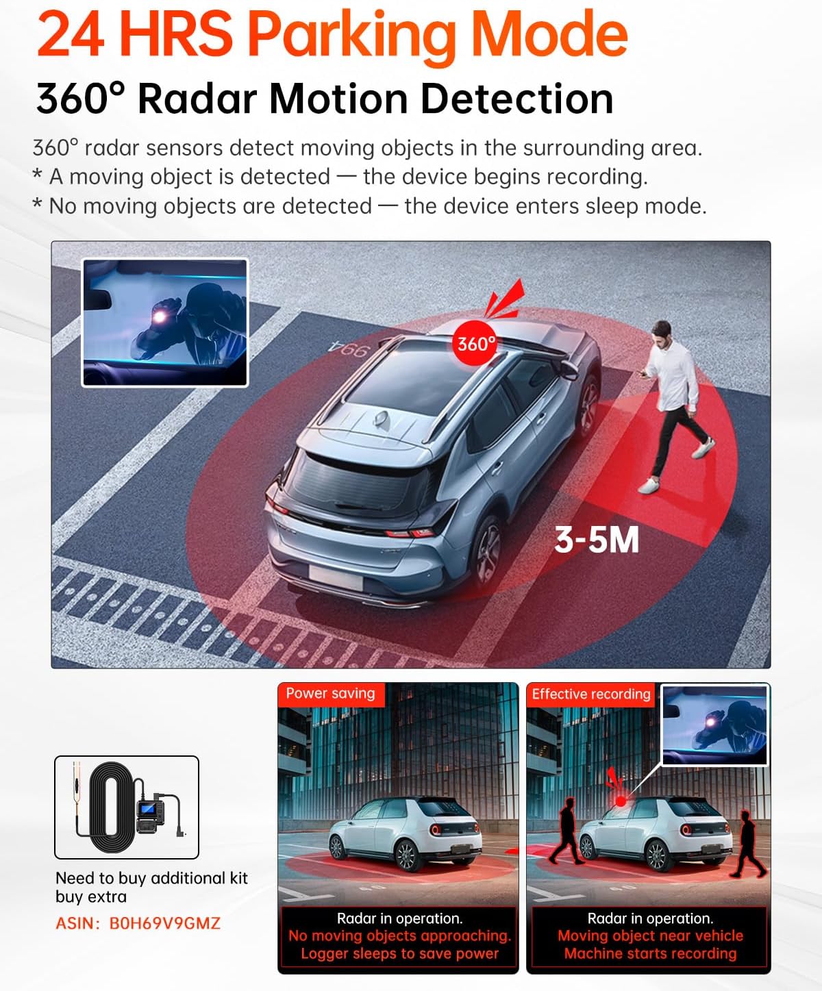 I9PRO 2K 4 Channel Dash Cam Front and Rear Inside, 360°View, 4" Touch Screen Dash Camera for Cars, 8 IR Lamps Night Vision, GPS, Wi-Fi & App, G-Sensor, 24H Parking Mode, with a Free 128G SD Card