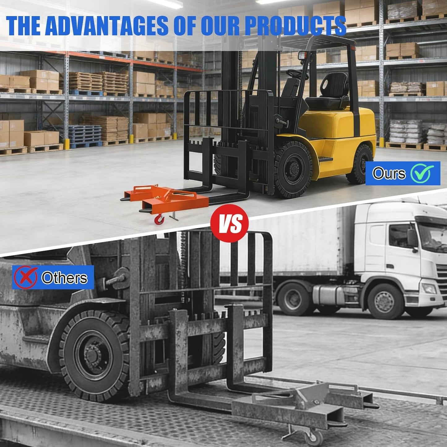 3T/6600LBS Forklift Mobile Crane, Truss Jib Boom Hoist with 2 Hooks, Heavy Duty Forklift Extension Attachment