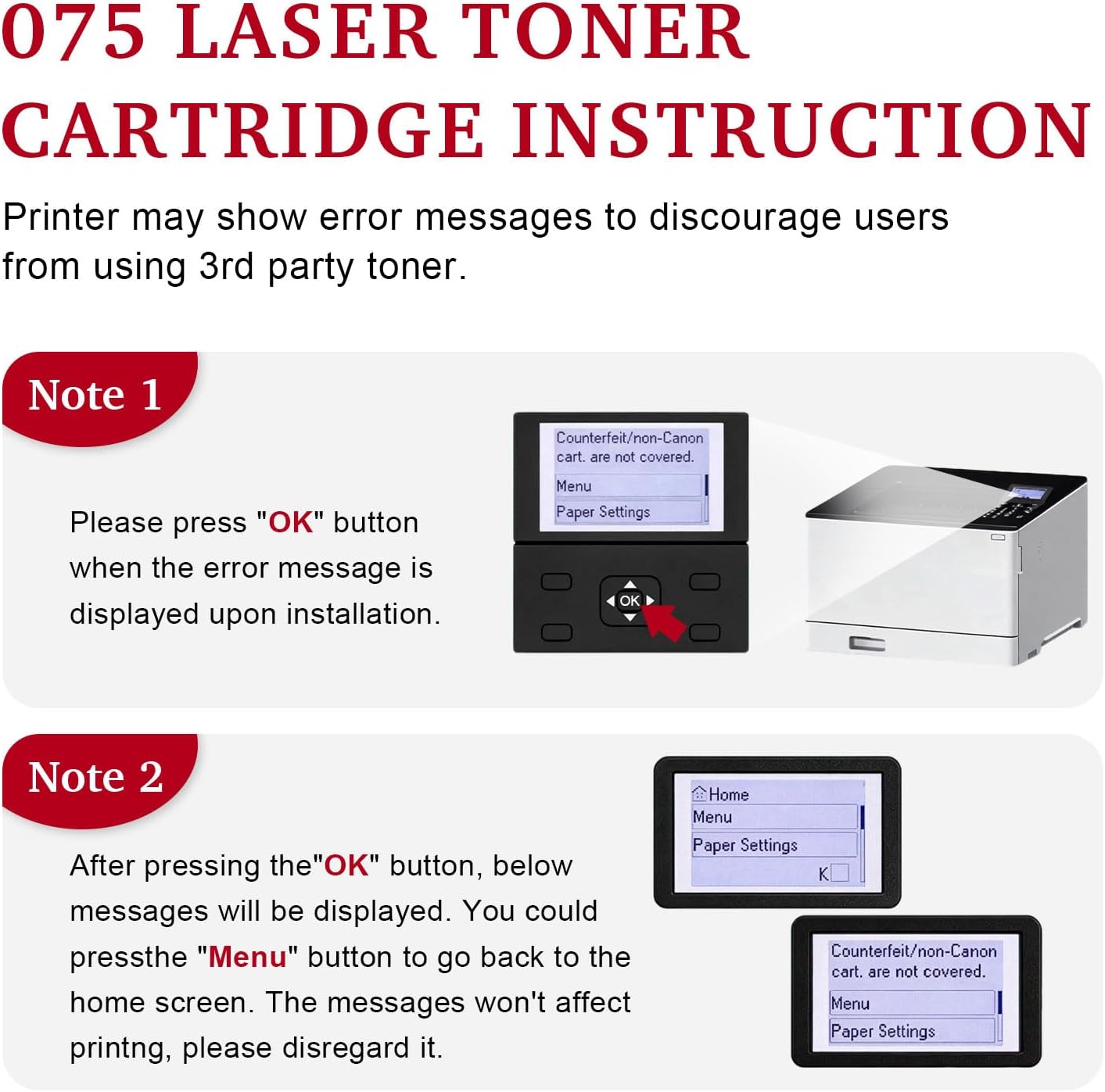 MEGAIN 075 High Capacity Toner Cartridge Replacement for Canon 075H with Color imageCLASS MF665Cdw LBP646Cdw MF663Cdw MF662Cdw LBP647Cdw LBP640 MF660 Laser Printers with Chip (with Chip, 5 Pack) 075 5Pack